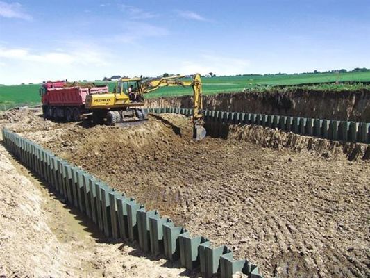 3Cr17 Matériau de moulage Piles en tôle de PVC pour l'aménagement paysager de longue durée pour le contrôle de l'érosion