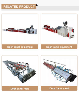Ligne de production de la machine de fabrication de panneaux de porte creuse en PVC argenté de 1000 mm WPC avec PVC rigide