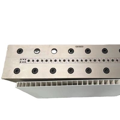 AutoCAD a conçu un moule de plafond en PVC en argent pour une ligne de fabrication de panneaux de porte en UPVC